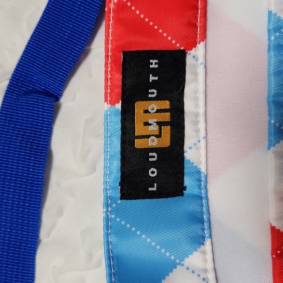 Texas Rangers Loudmouth MLB Cooperstown Collection Argyle Retro Tote Bag NWT - Picture 11 of 14